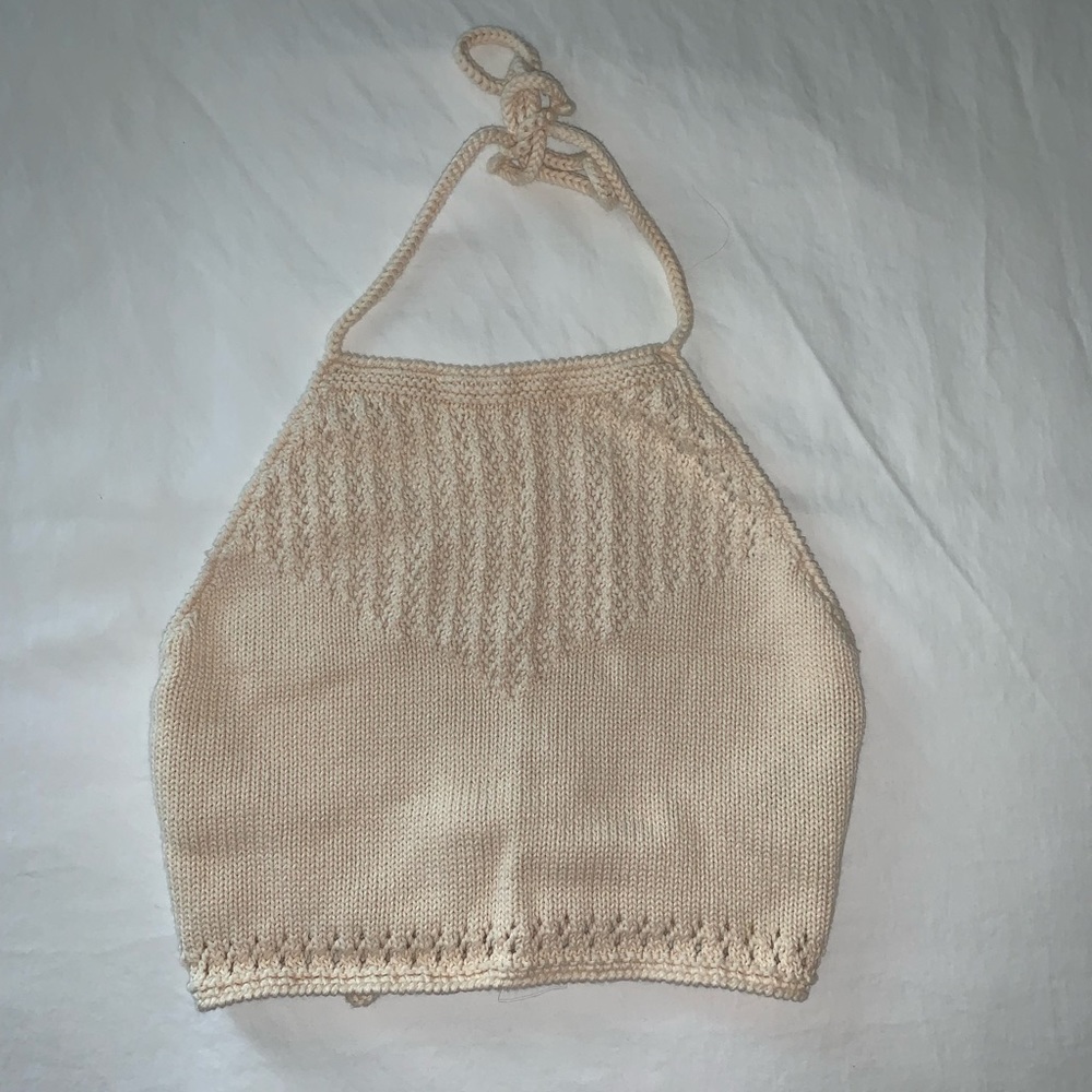 Crocheted halter top